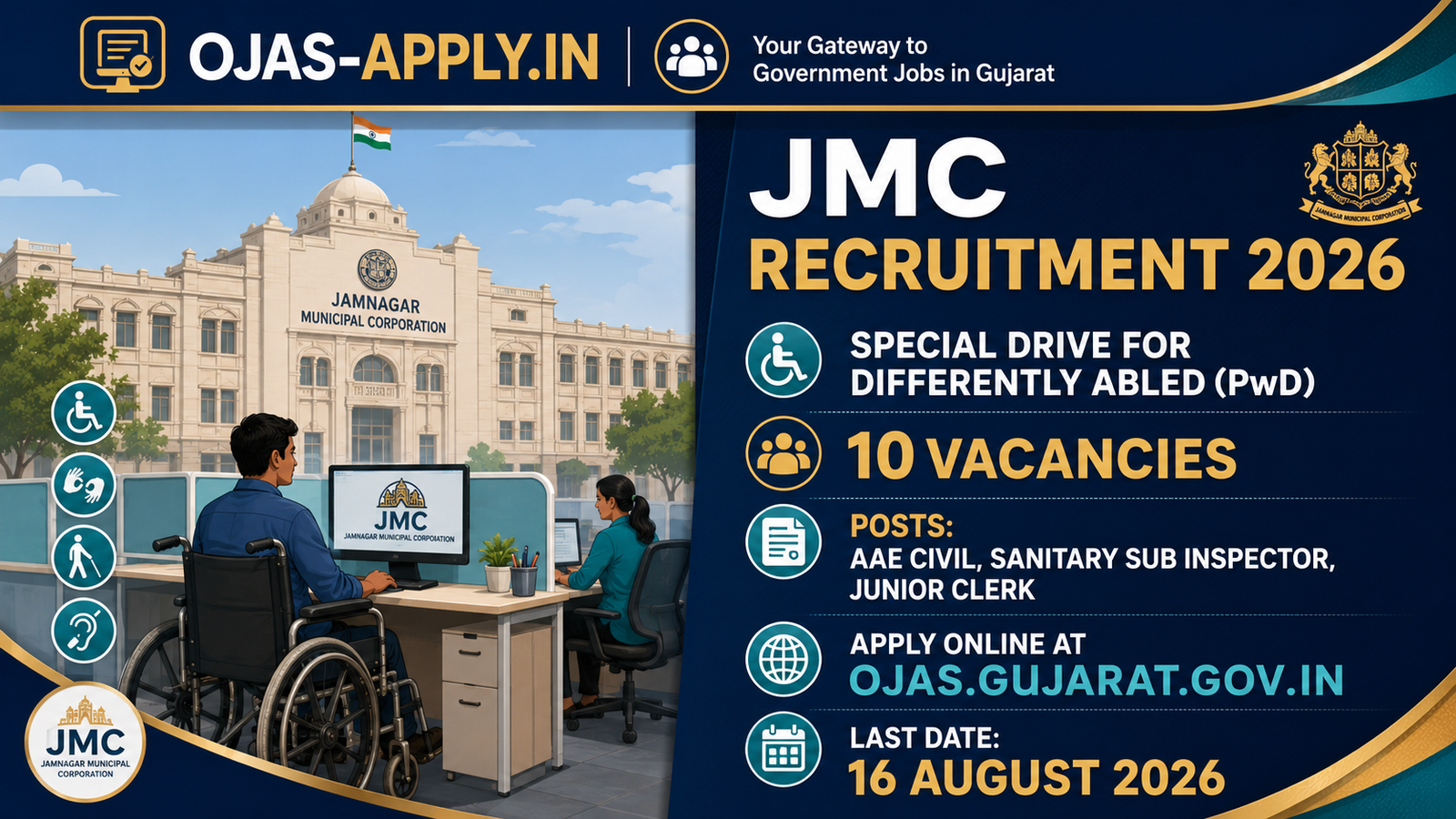 JMC Recruitment 2026 Special Drive for Differently Abled Candidates