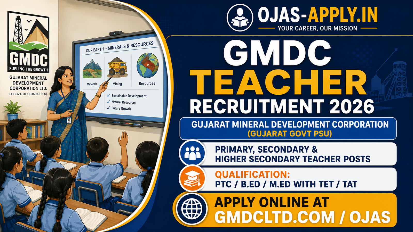 GMDC Teacher Recruitment 2026 Banner