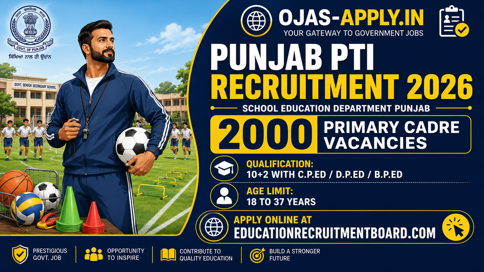 Punjab PTI Recruitment 2026 Notification Image