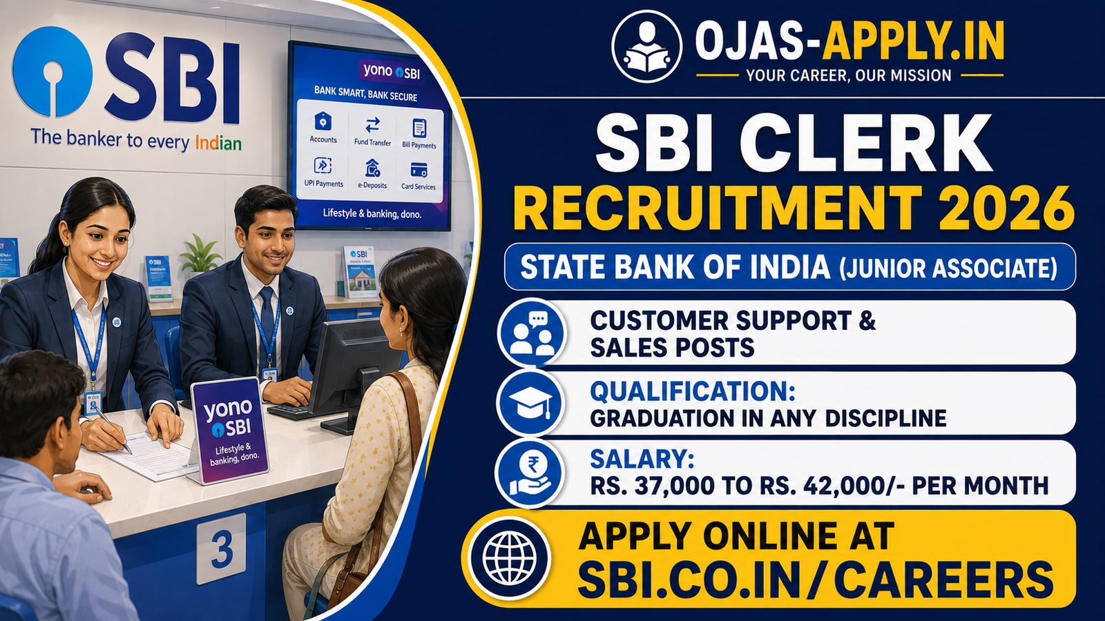SBI Clerk Recruitment 2026 Banner