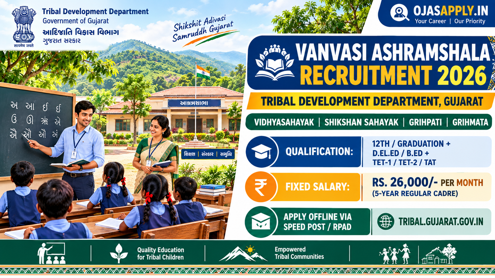 Vanvasi Ashramshala Recruitment 2026 Notification Banner