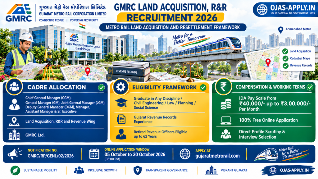 GMRC Land Acquisition R and R Recruitment 2026 Salary Exam Eligibility Infographic
