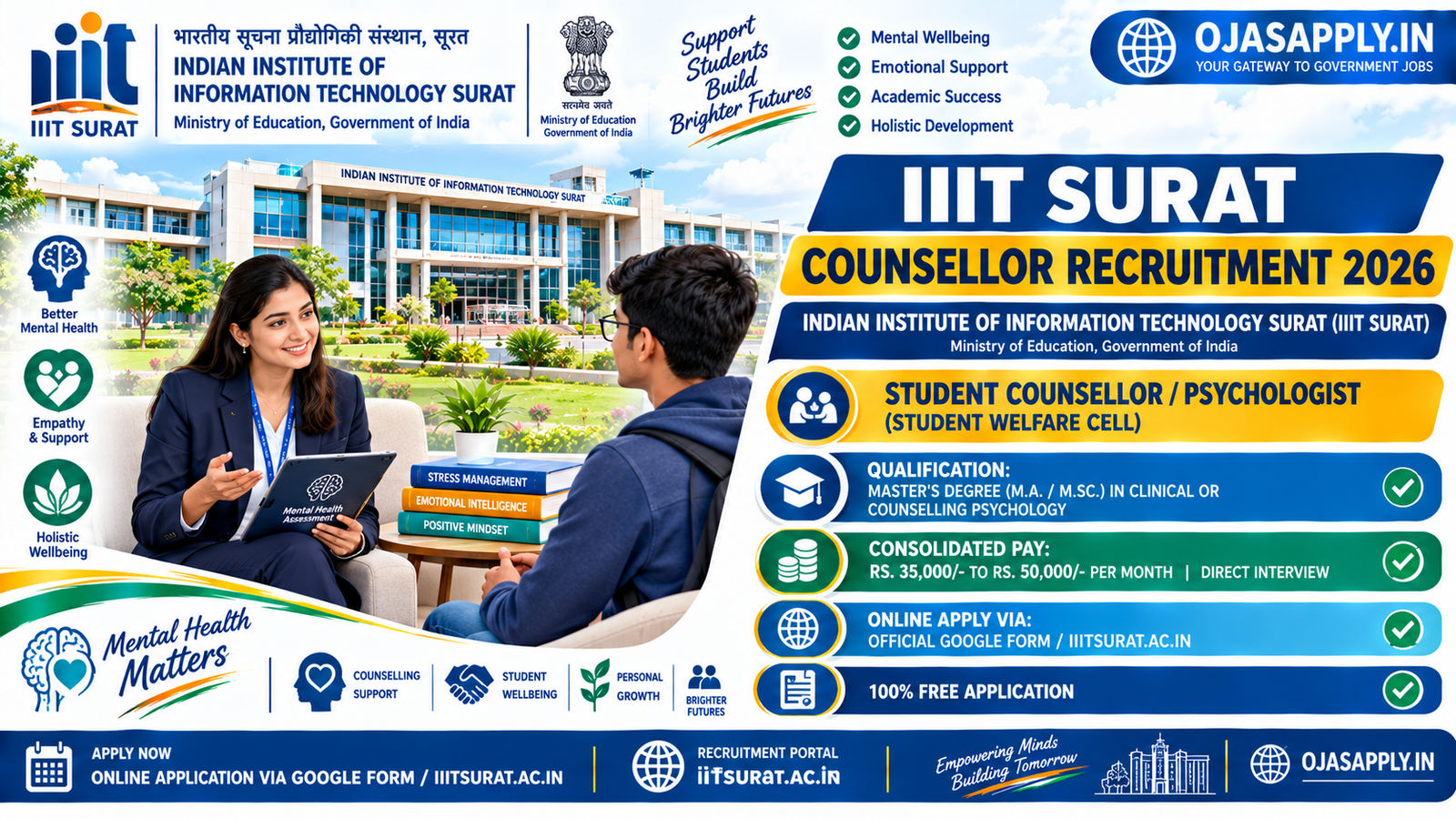 IIIT Surat Counsellor Recruitment 2026 Notification Banner
