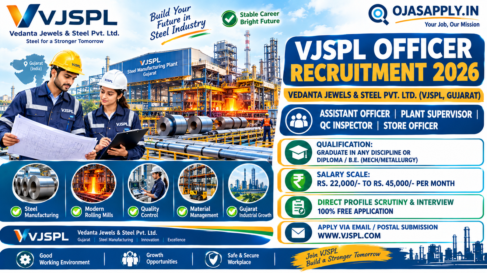VJSPL Officer Recruitment 2026 Notification Banner